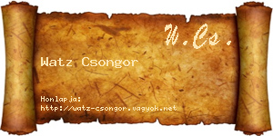 Watz Csongor névjegykártya